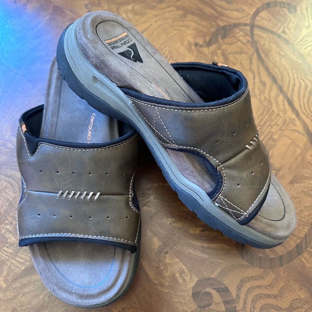 Men's Brown Slide Sandals Ozark Trails